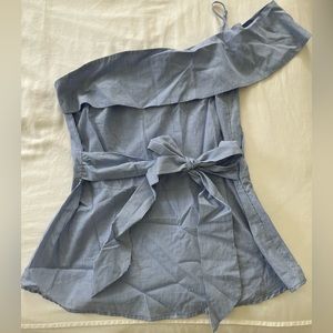 Blush off the shoulder blouse